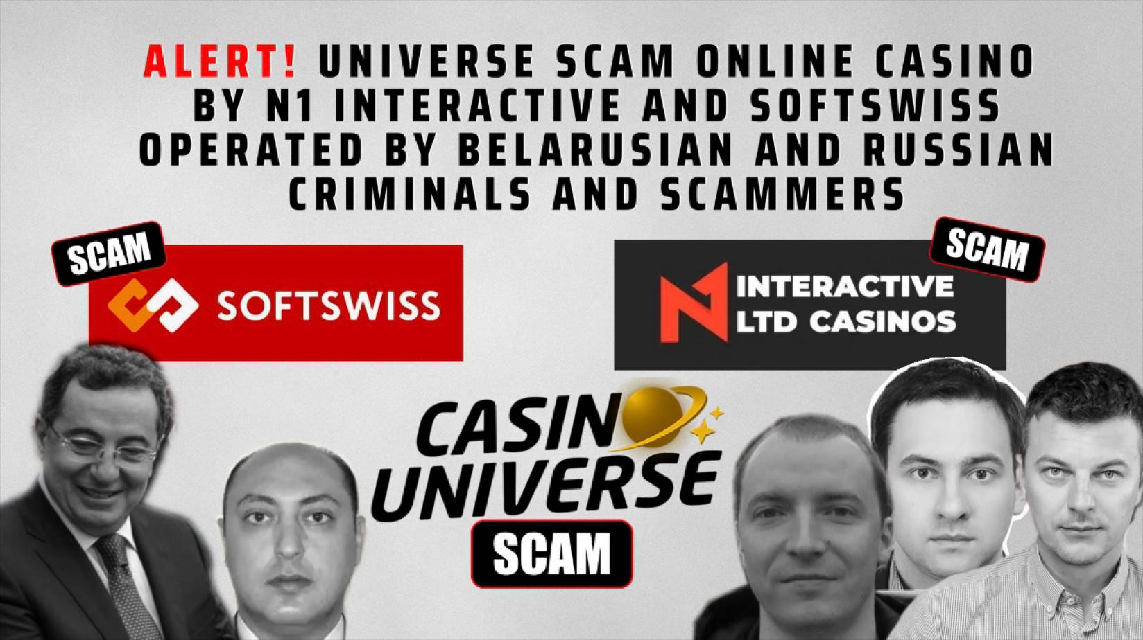 Fraud alert - Cybercrime - Universe Casino scam