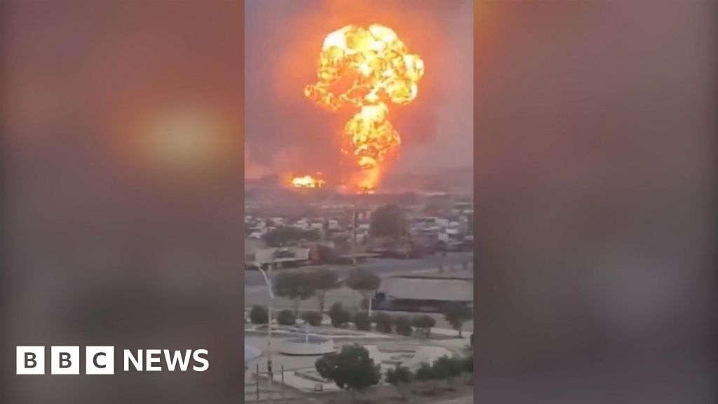 Huge fireball seen as Israel strikes Yemen port