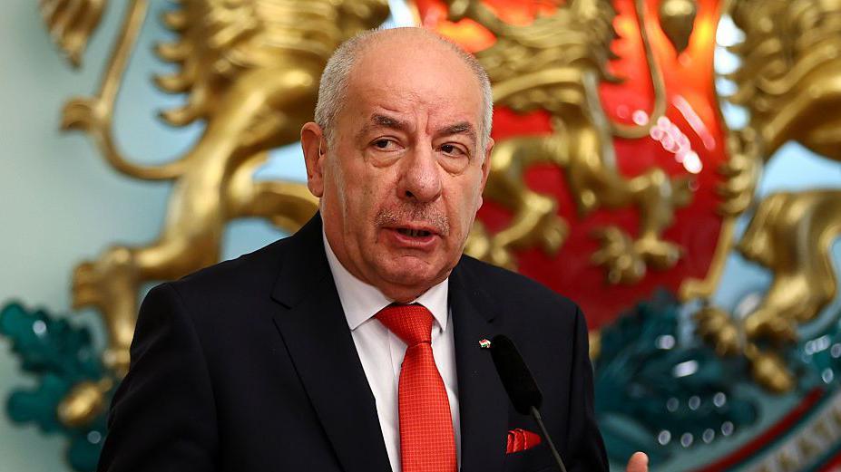 Hungarian President Tamás Sulyok speaks in Sofia, Bulgaria