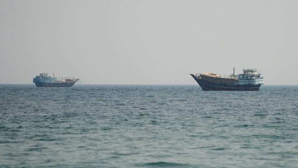 Vessels sail in the Strait of Hormuz. Photo: 12 July 2026