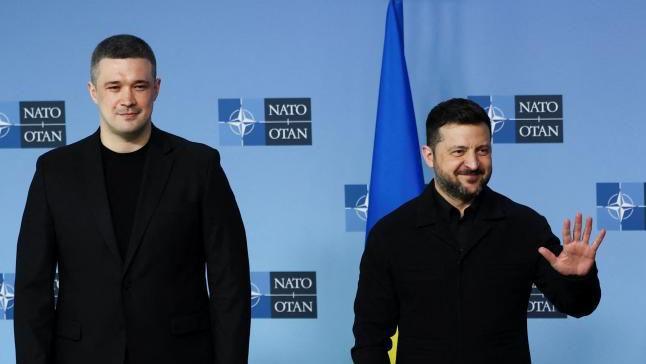 Former Ukrainian Defence Minister Mykhailo Fedorov (left) and Ukrainian President Volodymyr Zelensky. Photo: June 2026