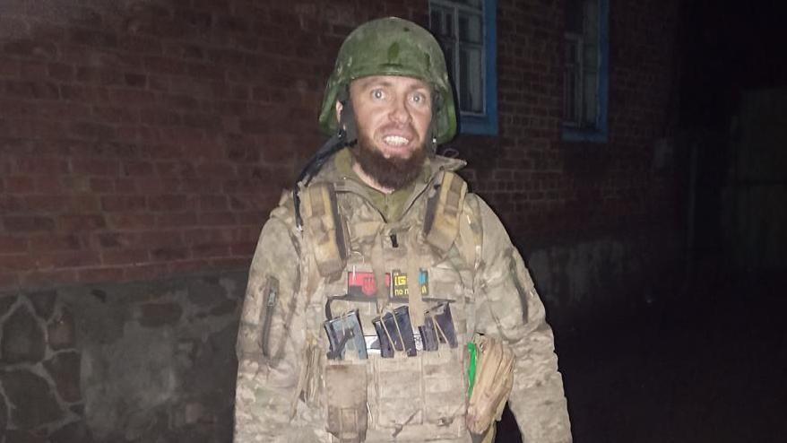 Vasyl pictured wearing his military uniform