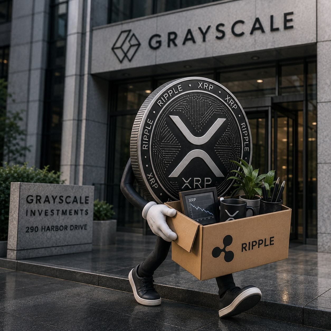 An SEC filing shows Grayscale's XRP Trust holdings fell by more than half as Ripple redemptions drove token sales and share count lower.