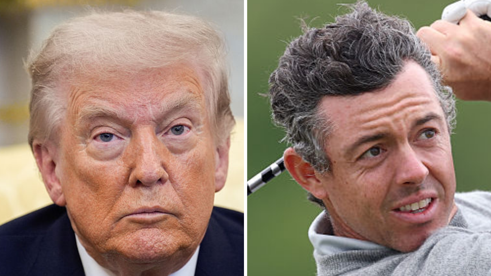 US President Donald Trump and six-time major winner Rory McIlroy