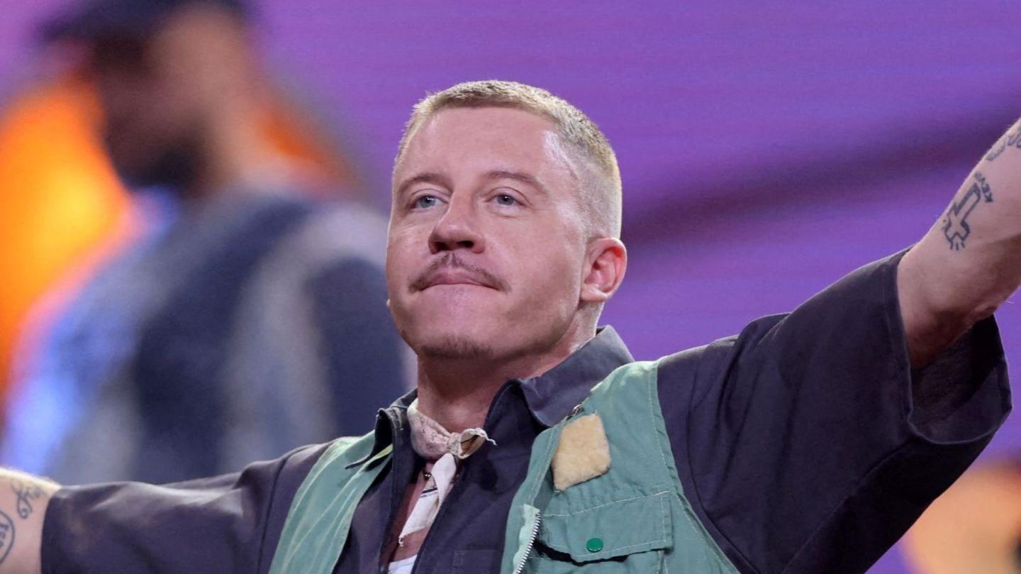 Rapper Macklemore performs during the opening ceremony of the Invictus Games, in Duesseldorf, Germany, September 9, 2023.