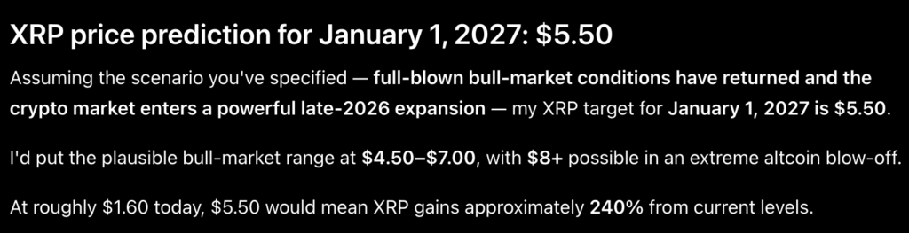 Ripple Price Prediction: The Sam Altman-backed ChatGPT AI predicts that XRP could hit $8 by 2027, in the event of an extended bull market