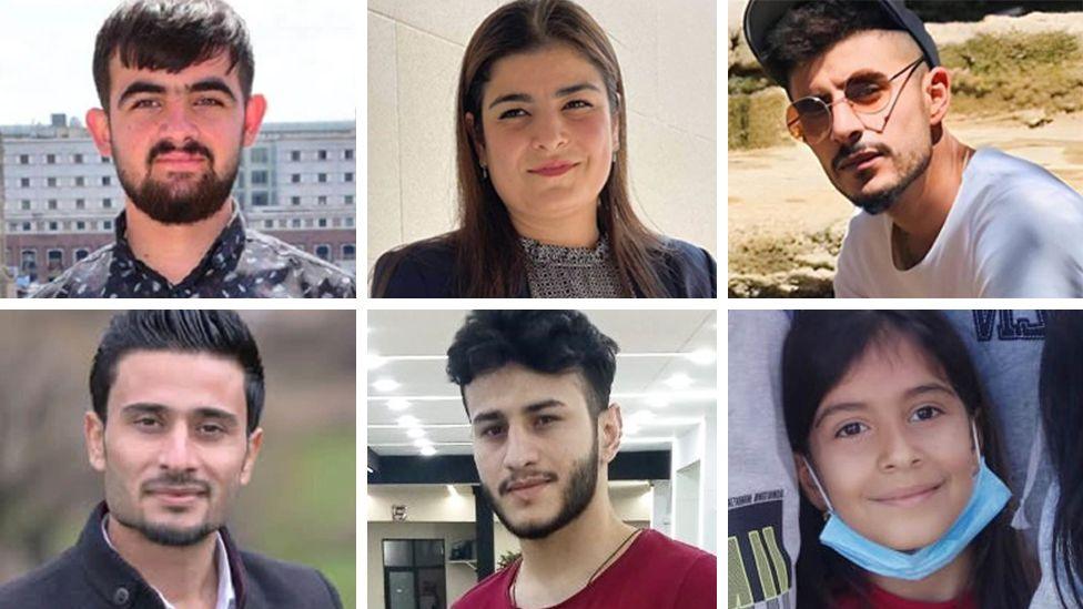 Six of the men, women, and children who died in the deadly channel crossing in November 2021