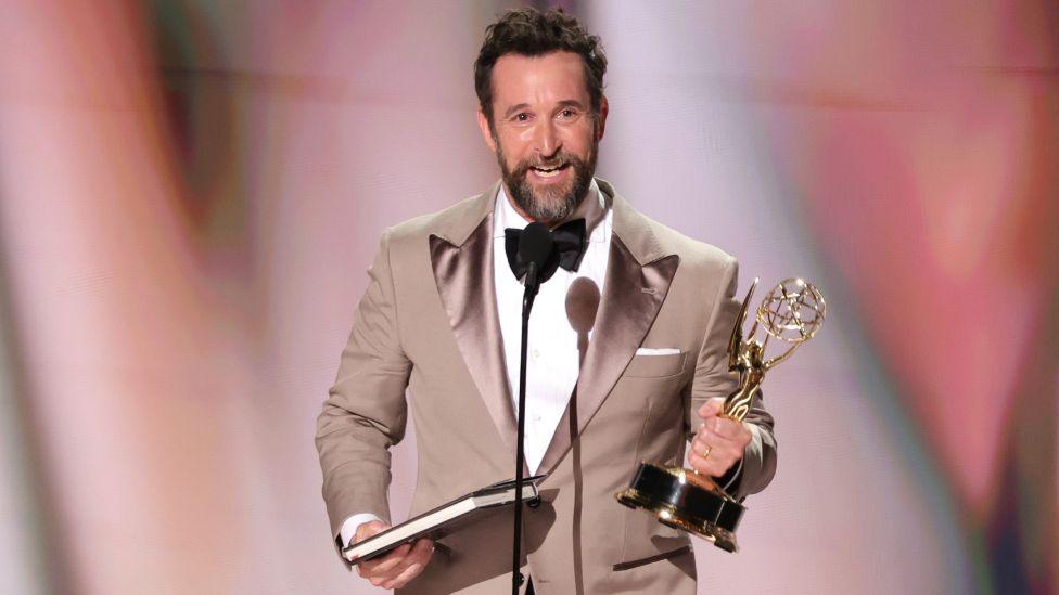 Noah Wyle accepts the Outstanding Lead Actor in a Drama Series Award for "The Pitt" onstage during the 78th Primetime Emmy Awards at Peacock Theater on September 14, 2026 in Los Angeles, California.