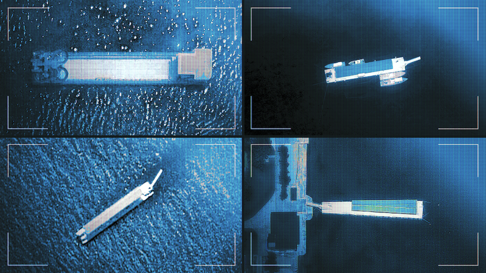 Satellite images of four luxury vessels associated with Kim Jong Un