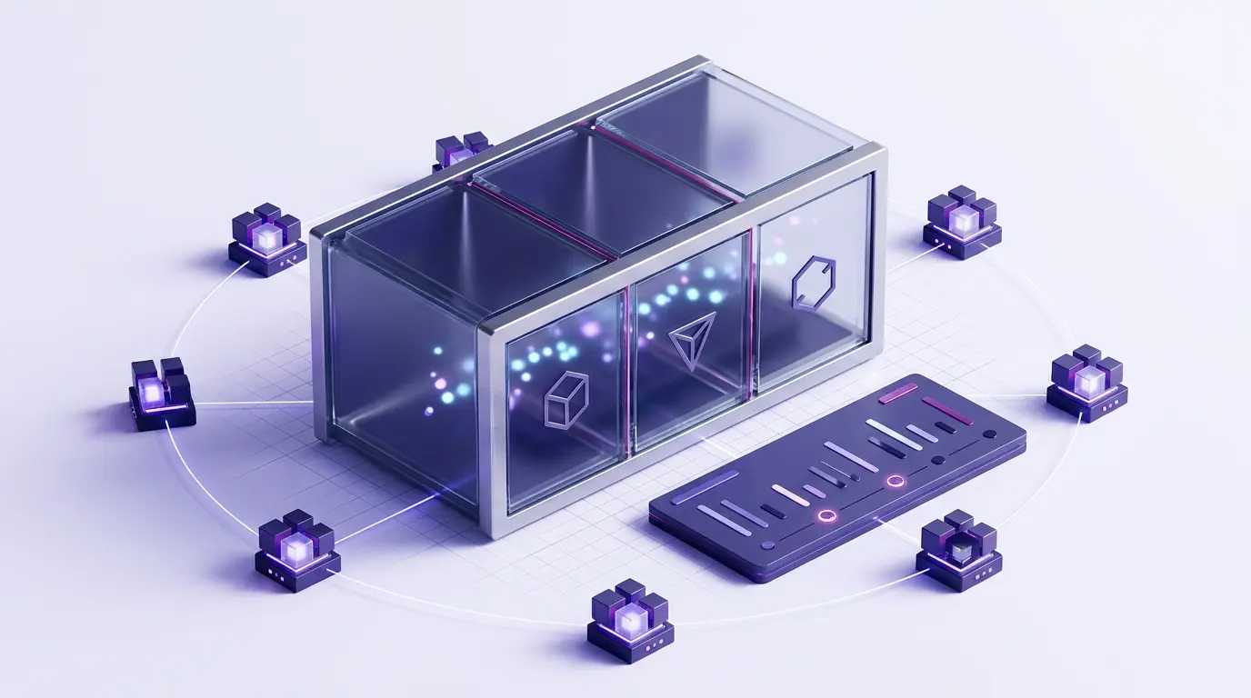 3D digital vault and validator network representing proposed XRPL lending rules